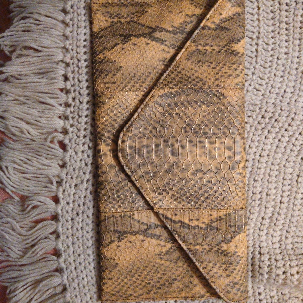 Vegan snake skin money bag